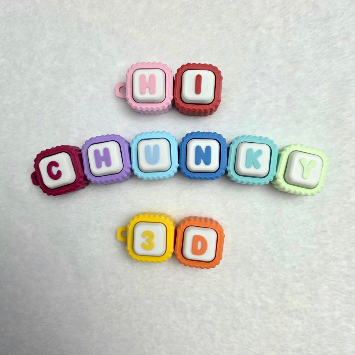 Custom Articulated Fidget Clicker Keychain
